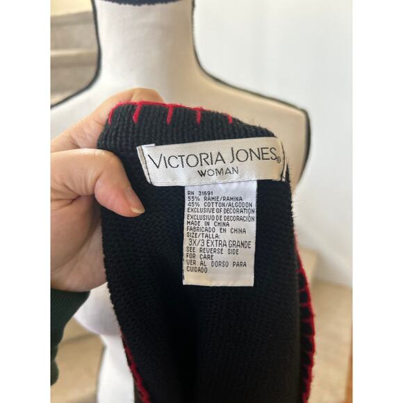 Vintage Snowman Applique & Embroidery Button Up Vest - Picture 4 of 5